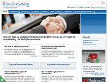 Tablet Screenshot of bedrijfscommissie.nl